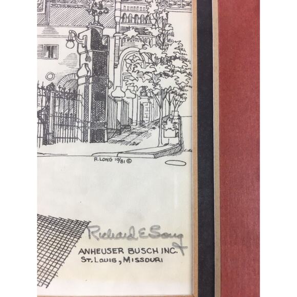 St Louis Landmarks Brewery University High School Signed Prints Richard E. Long - Picture 3 of 7